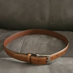 Men's Perry Ellis Tan Bonded Leather Belt
